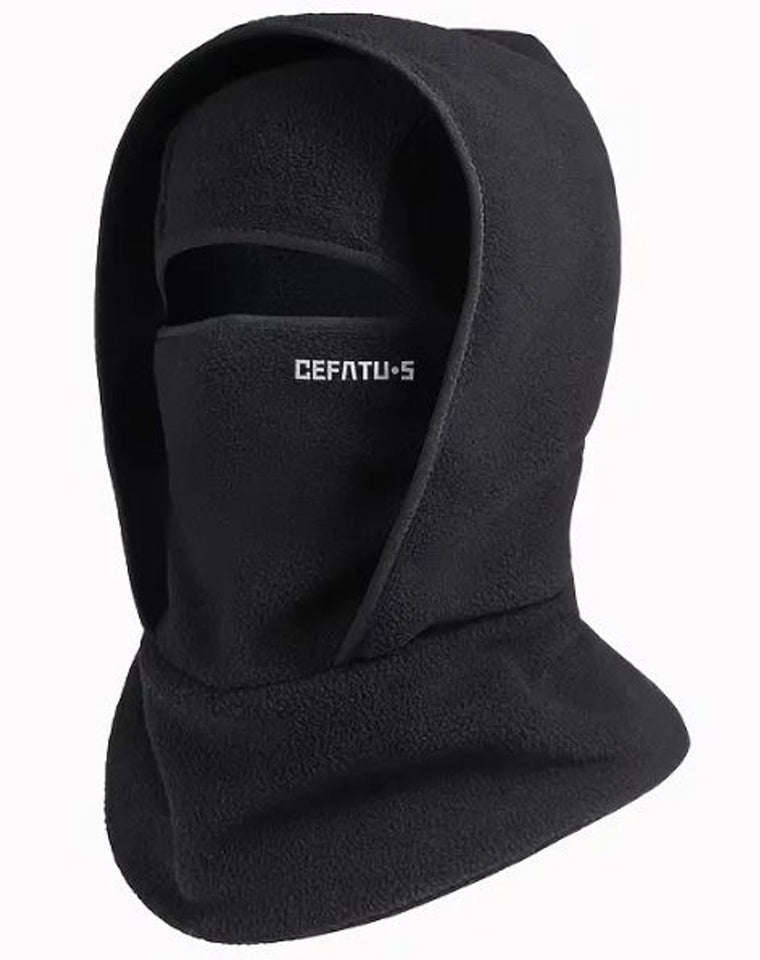 Balaclava de invierno con capuz preta