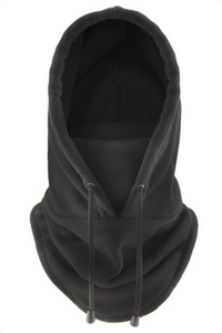 Capucha polar con garganta - negro